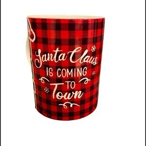 Santa Claus is coming to town mug. All my mugs and tumblers are made by me